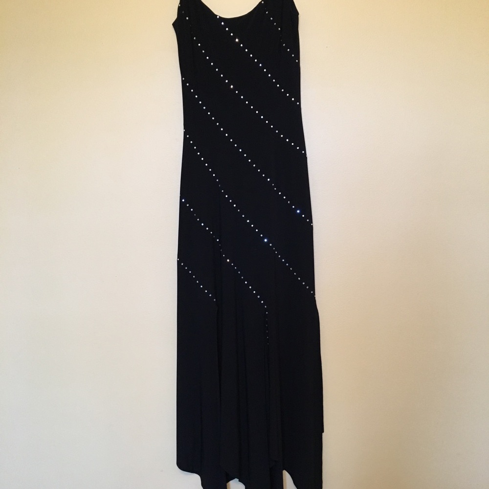 Cache Black Jeweled Party Dress